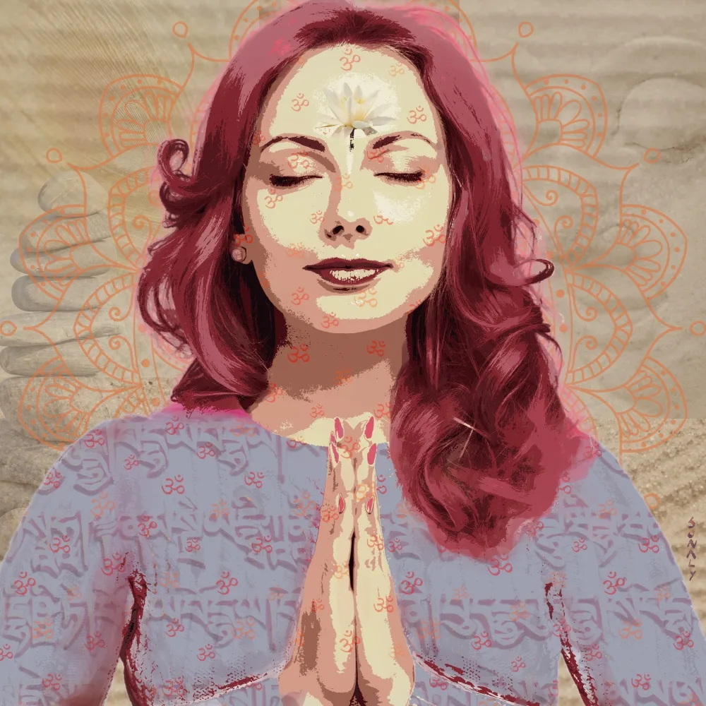 #TranquilAwakeningArt #MeditationInspiredArt #MindfulnessThroughArt #SpiritualWallArt #OmSymbolArt #CalmingWallDecor #MeditationAndPeaceArt #BuddhistInspiredArt #ZenArtForHomes #SoftPastelArt #ArtForTranquility #InnerPeaceThroughArt #ArtToCalmTheMind #ModernMeditationArt #SerenityInColors meditation artwork, calming spiritual art, digital art, Tranquil Awakening, peaceful wall decor artwork for wellness spaces zen and mindfulness-inspired art art for meditation enthusiasts art that promotes peace and calm soft pastel digital prints spiritual art for interior décor Buy a beautiful and original digital art high-quality print, titled: “Tranquil Awakening” from the series "Faces" by International Artist Sonaly Gandhi. Enjoy free shipping on all orders, and bring a piece of lovely collectible art home today.