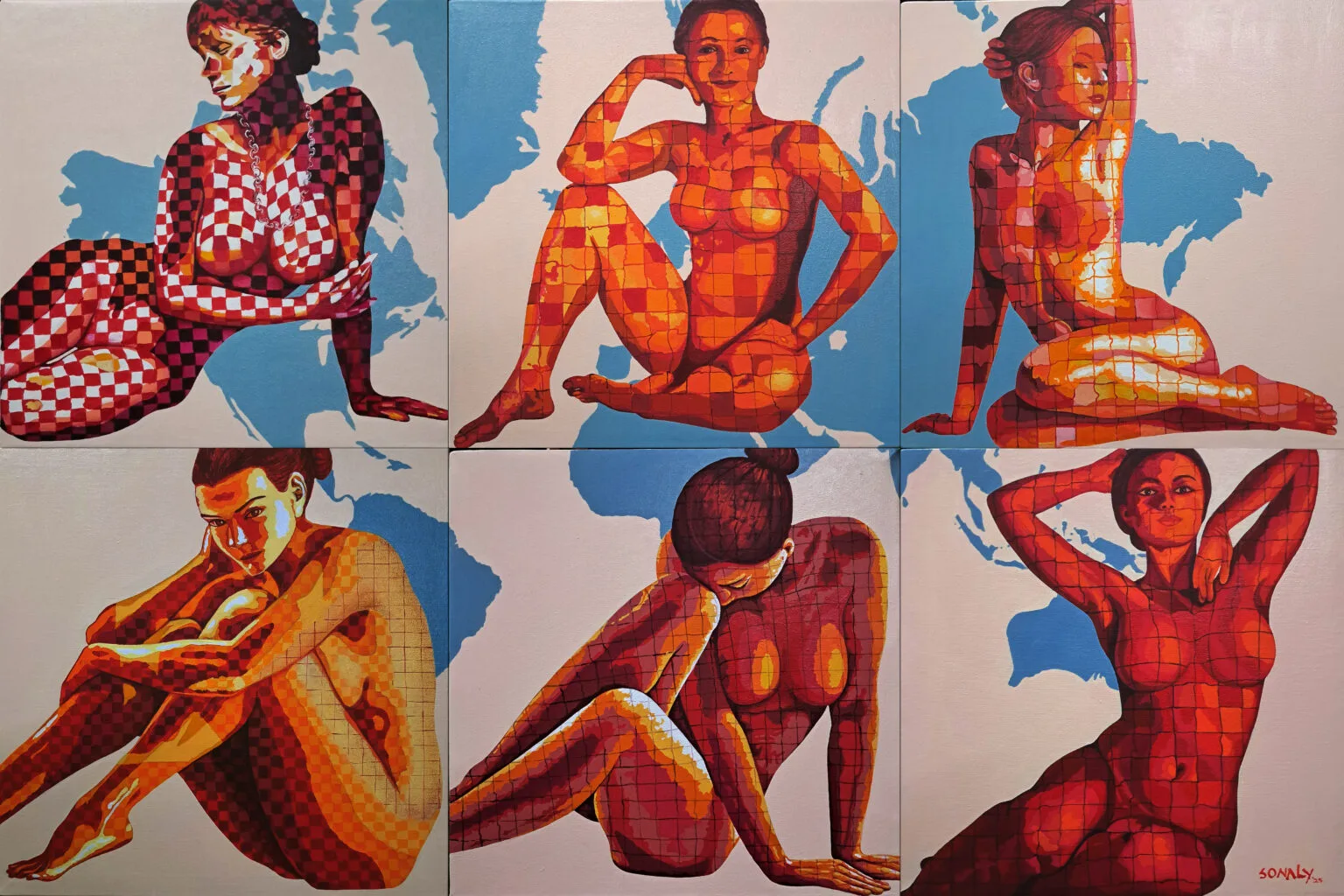 One Soul - Many Forms Acrylic on canvas painting